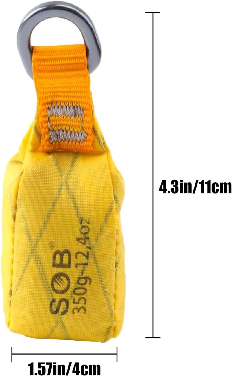 SOB Throw Weight Bag, Durable Climbing Rope Bag for Arborists, Tree Throw Bag for Rock Spelunking (Yellow-350) - Image 1